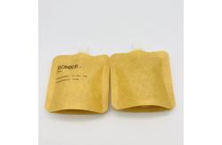 China Custom Stand Up Bag Biodegradable Kraft Cosmetic Liquid Refill Spout Pouch supplier