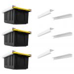 Adjustable Garage Container Storage System with Single Tier Overhead Storage Bins Rack for sale
