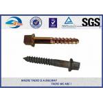 Railway Track Sleeper Screw Spike with Slotting Head plain black galvanized