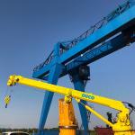 Telescopic 20M Marine Shore 0.2T Long Boom Crane for sale