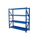 Standard Metal Material Light Duty Shelving , Blue Warehouse Storage Racks for sale