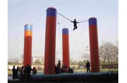 China Inflatable Amusement Park With Bungee Trampoline For Parks / Backyard supplier