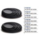Temperature Resistant and Durable Matte Black Dinnerware Plates with Melamine for sale