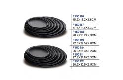 China Temperature Resistant and Durable Matte Black Dinnerware Plates with Melamine supplier