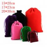 Velvet String Bag Jewelry Drawstring Pouches Wedding Party Gift Bags Mix Colors for sale
