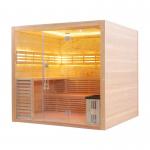 Indoor Dry Steam Sauna Room Full Body Detox Sauna Cabin With Stove Heater for sale