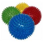 TPR Soft Rubber Squeaky Dog Ball Blue Yellow Red for sale