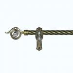 The Torch Shape Finial Custom Curtain Rod Accessories Thickness 0.5mm Single Bracket 28mm Diameter for sale