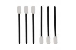 China 2 Layers Square Large Format Printer Cleaning Polyester Swabs With Black Handle supplier
