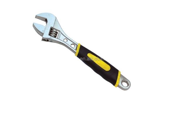 Metric Rubber Handle Drop-Forged Adjustable Wrench for OEM Customization and Support