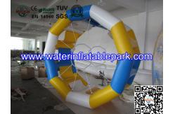 China Cylinder Inflatable Water Roller Ball , Inflatable Fun Roller Water Games supplier