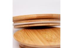 China                  70mm/86mm Friendly Mason Lids Reusable Bamboo Caps Tops with Straw Hole              supplier