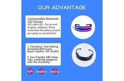 China App Controlled Programmable Led Glasses With Bluetooth DIY Text Pattern supplier