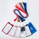 Silicone ID Name Badge Card Case Protector With Retractable Cord and Breakaway Buckle for sale