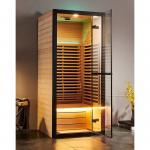 Canadian Hemlock Spectrum 1 Person Dry Steam Infrared Sauna Room Home Spa Fitness for sale