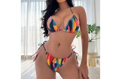 China Blue Color Swimming Suits Bikini with Removable Padding supplier