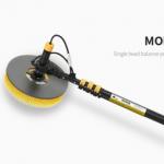 Disc Brush Solar Panel Cleaning Rotating Brush With 7.2meter Aluminum Pole for sale