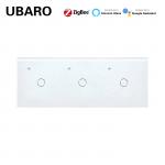 Voice Control 420g Smart Zigbee Switch Wall Mounted 3 Gang Smart Light Switch