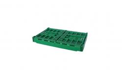 China Custom Large Green Collapsible Plastic Crate For Vegetable Fruit Virgin PP Material supplier