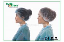 China Single Use Nonwoven Mob Cap 21” 10gsm Double Elastic White Blue Green supplier