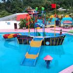 Fiberglass Water Tower Slide Pirate Ship Anti Rust Playground Aqua Park Slides for sale