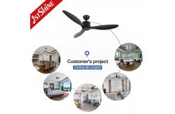 China Small And Low Profile Black Modern Ceiling Fan DC Motor ABS Blade supplier