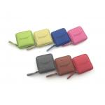 ABS PU Leather Mini Retractable Tape Measure Fabric Texture Debossing Logo Souvenir for sale