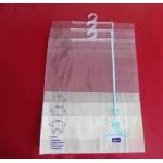 PVC PE Apparel T-Shirt Plastic Pouches Packaging With Hook And Sliding Zipper for sale