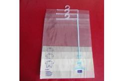China PVC PE Apparel T-Shirt Plastic Pouches Packaging With Hook And Sliding Zipper supplier