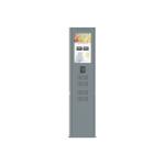 24 Port Sharing Rental Station Movable Charging Kiosk With 22 Inch Advertising LCD Screen for sale