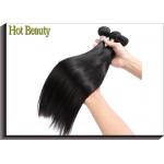 Double Machine Weft Virgin Human Hair Extensions / Remy Peruvian Hair Bundles for sale