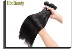 China Double Machine Weft Virgin Human Hair Extensions / Remy Peruvian Hair Bundles supplier