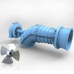 Water Powered Tubular Water Turbine / Hydro Tubular Turbine 500kw for sale