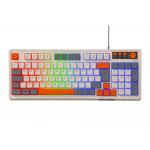 94+4 Pcs Multimedia Keys Led Rainbow Backlit Multimedia Gaming Keyboard For Gaming for sale