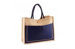 China Linen Stitching Canvas Hessian Shopping Bags Custom Printed For Women supplier