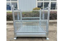 China Welded Metal Stillage Pallet Cage With Mesh Sides And Sheet Steel Base supplier