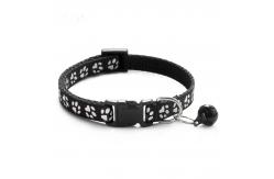 China Footprint Cat Dog Collar Patch Cloth Kitten E Collar With Bell supplier