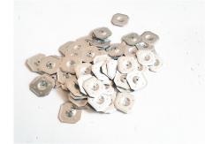 China Square Metal Self Locking Washer With Beveled Edges 64x64mm For Insulation Pins supplier
