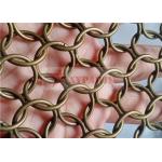 Bronze Color Ring Mesh Curtain 1.5x15mm For Store Construction for sale