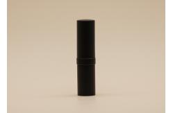 China Middle Convex Matt Black Slim Lipstick Tube Portable For Cosmetic Packaging supplier