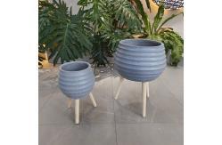 China High Durability Fiber Clay Planters For Garden Fire Resistant supplier