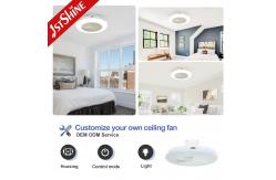 China Smart App Control 20 Inch Flush Mount LED Ceiling Fan For Bedroom supplier