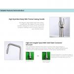 Angled Spout Single Hole Bar Faucet Motion Sensor Kitchen Tap With Extendable Hose for sale