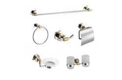 China Satin Bath Accessories Mounting Kit ODM Wall Install Modern Sanitary Fittings supplier