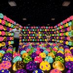 Indoor Cool Jump Space Bouncing Sphere Floor Interactive Projection for sale