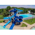 Children Swimming Pool Carnival Ride Fiberglass Water Slide for sale