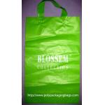 Green HDPE Soft Loop Handle Bag With Side Gusset For Shopping for sale