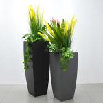 Waterproof Stainless Steel Flowerpot Anodized Customized Large Metal Flower Pots for sale