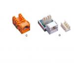 UTP 90 Degree CAT3 RJ11 Keystone Jack , Dual IDC Type RJ45 Modular Jack CAT 3 for sale