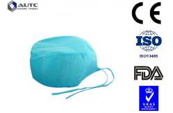 China PP SMS Disposable Medical Caps , Surgical Head Cap Comfortable With Back Ties supplier